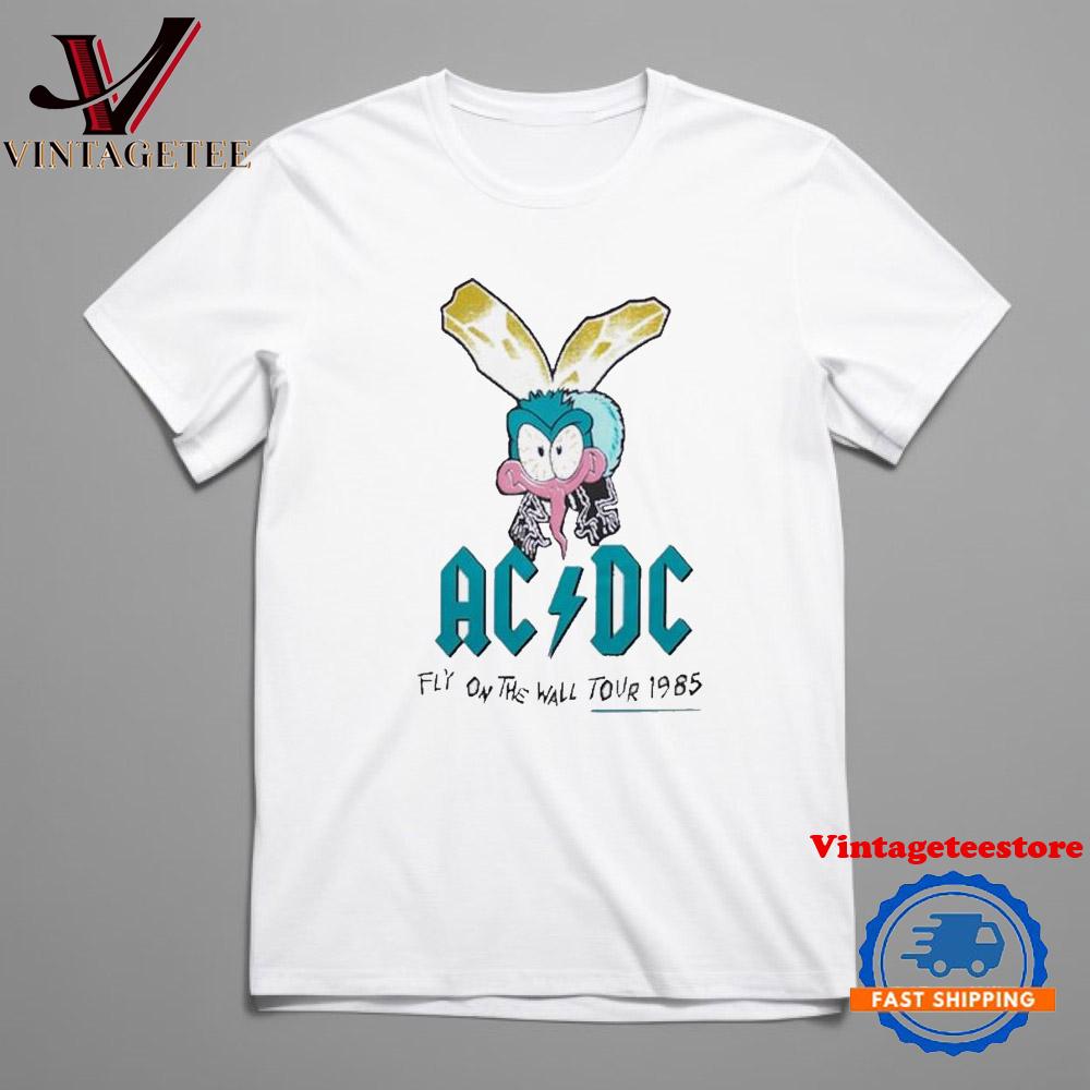 AC DC Fly On The Wall Tour 1985 Vintage T Shirt