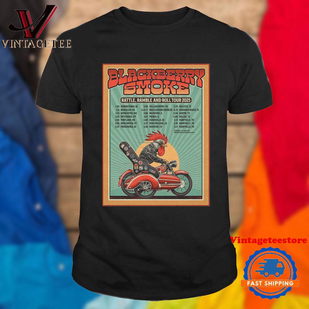 Blackberry Smoke Rattle Ramble And Roll Tour 2025 Vintage T Shirt