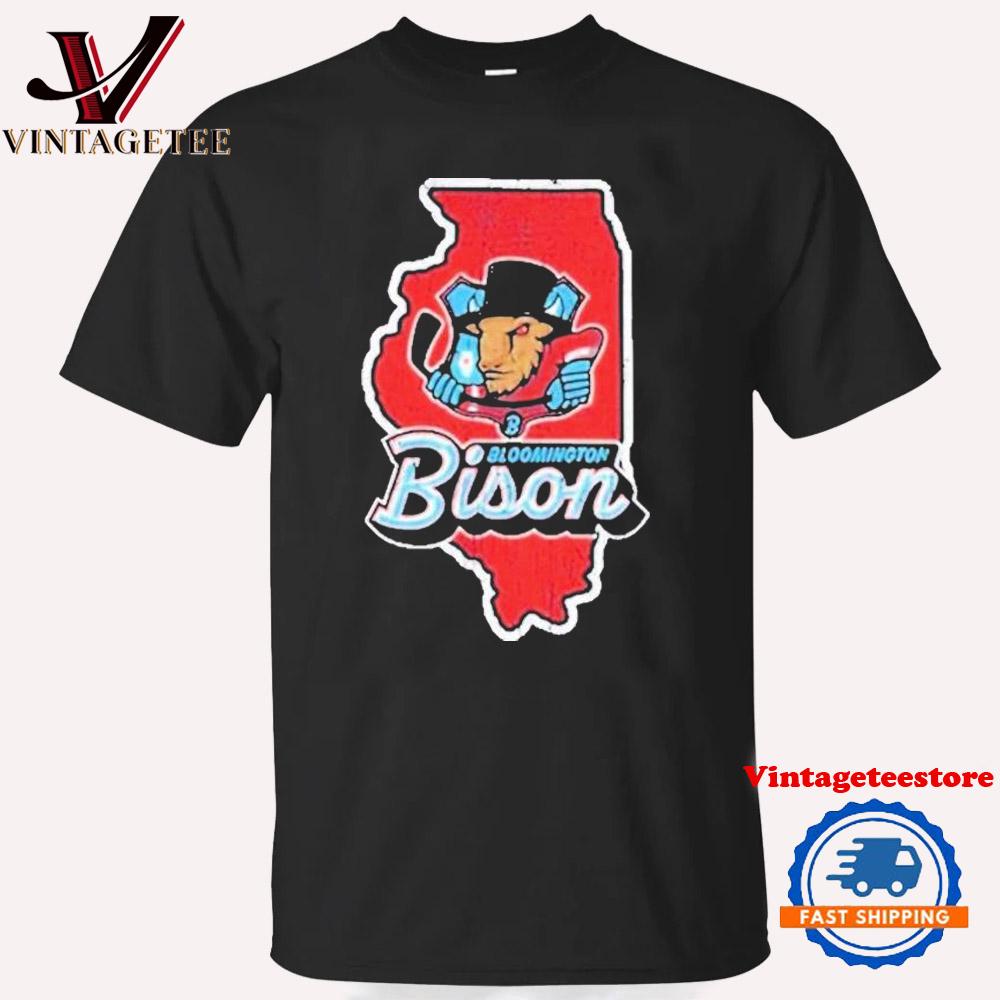 Bloomington Bison State NHL Vintage T Shirt