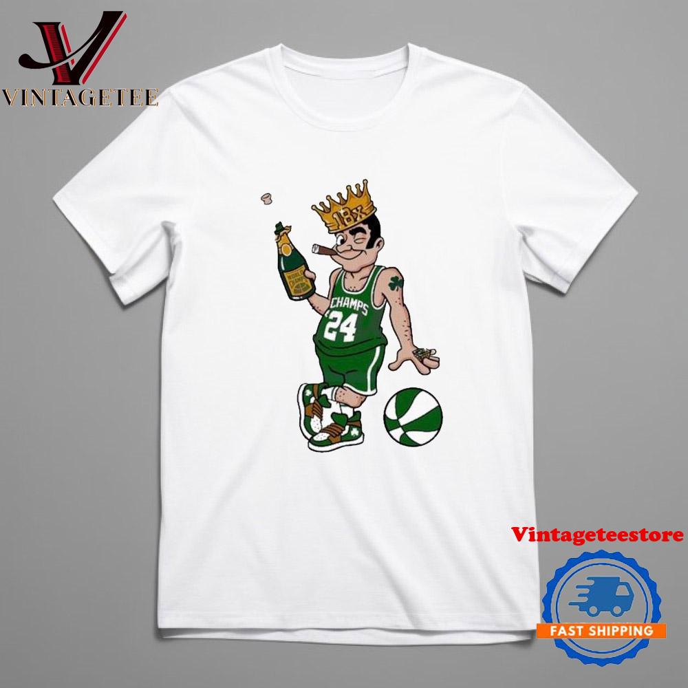 Boston Celtics Leprechaun 18x Crown NBA World Champions Vintage T Shirt