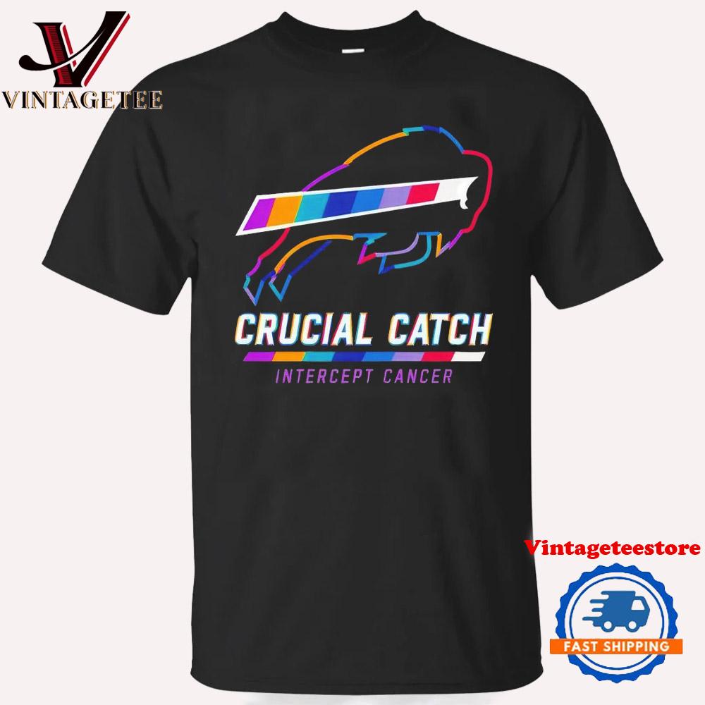 Buffalo Bills 2024 Crucial Catch Intercept Cancer Awareness Vintage T Shirt