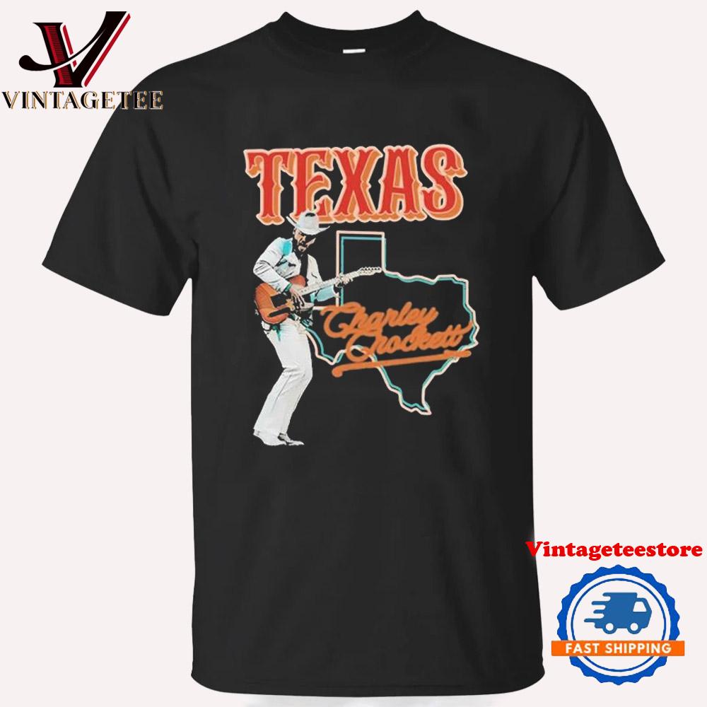 Charley Crockett Neon Cowboy Texas Vintage T Shirt