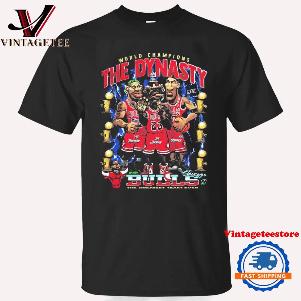 Chicago Bulls The Dynasty World Champions The Greatest Team Ever Vintage T Shirt