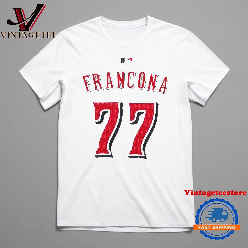 Cincinnati Reds Manager MLB Terry Francona #77 Vintage T Shirt