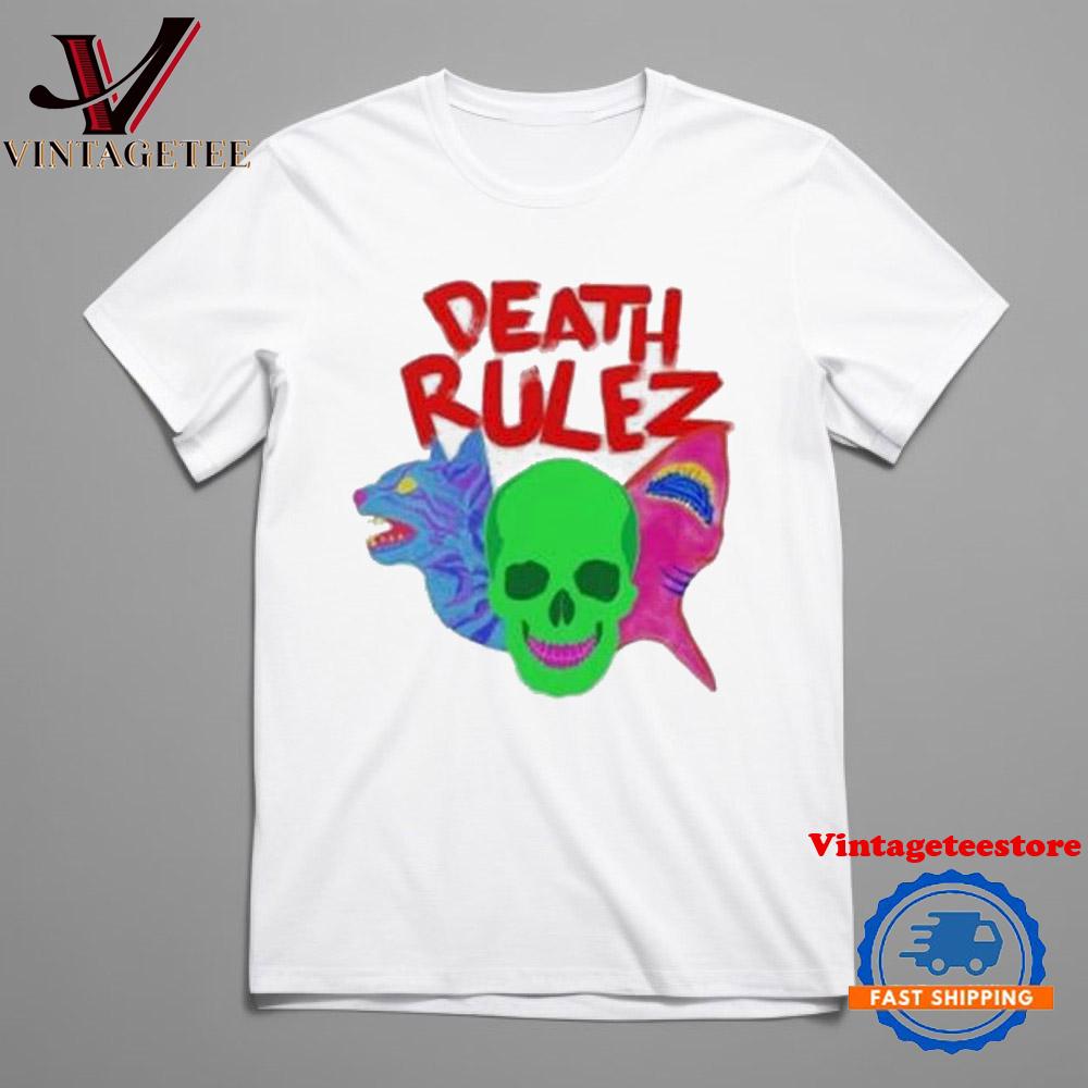 Death Rulez Skull Vintage T Shirt