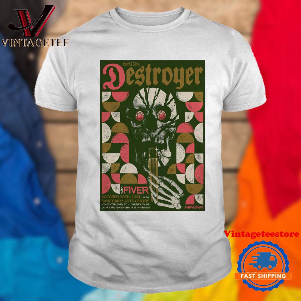 Destroyer Sanctuary Arts Centre Dartmouth, NS Oct 30 2024 Tour Vintage T Shirt