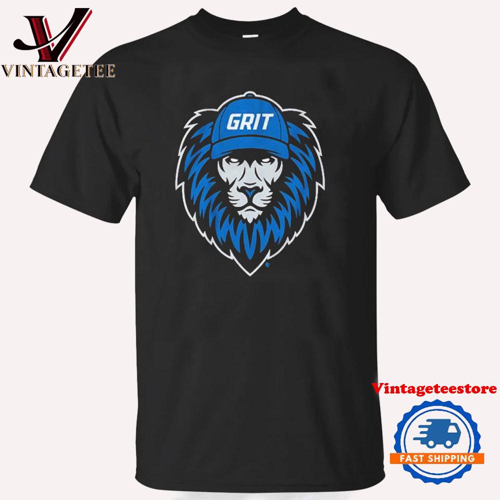 Detroit Lions Football Grit Mascot Vintage T Shirt