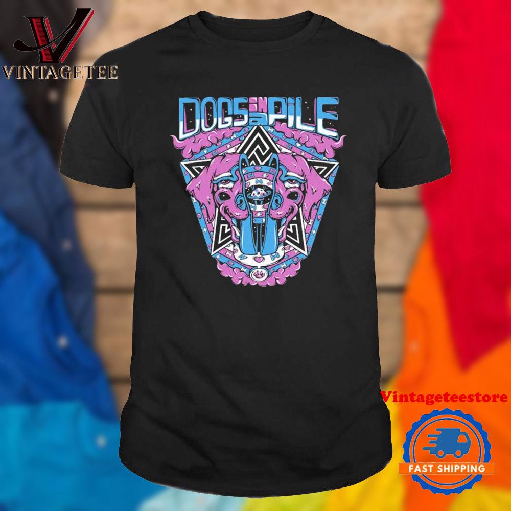 Dogs In A Pile Pawsmic Pupper Vintage T Shirt