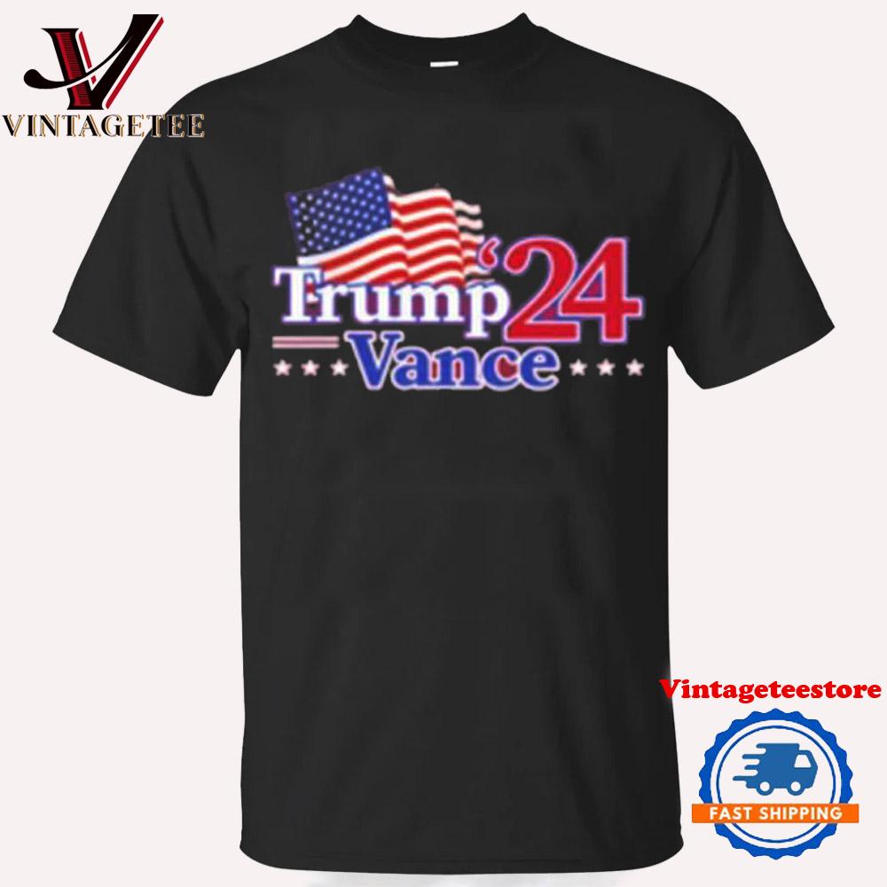 Donald Trump And J.D Vance 2024 Us Flag Vintage T-Shirt