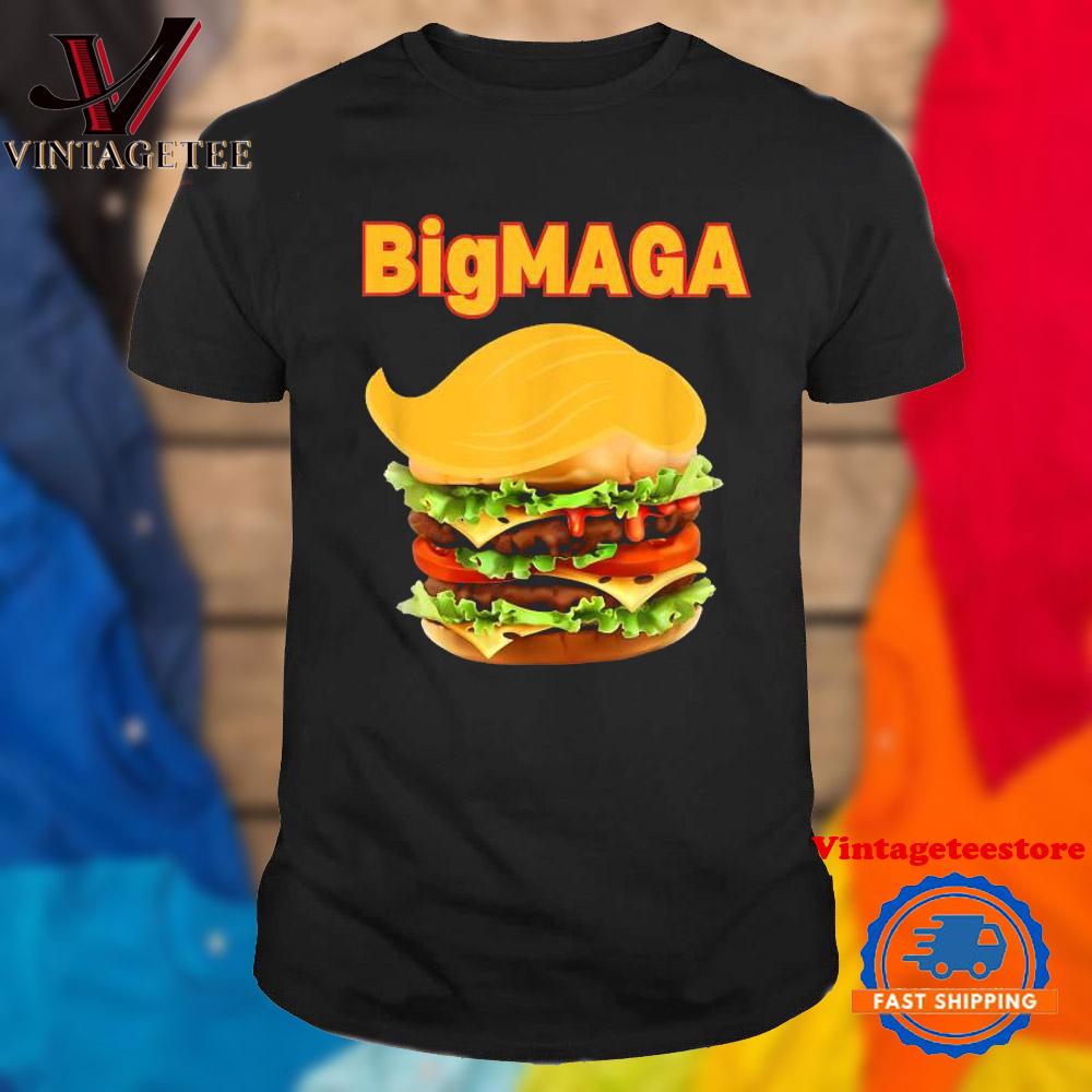 Donald Trump Cheeseburger Big MAGA Hamburger Vintage T Shirt