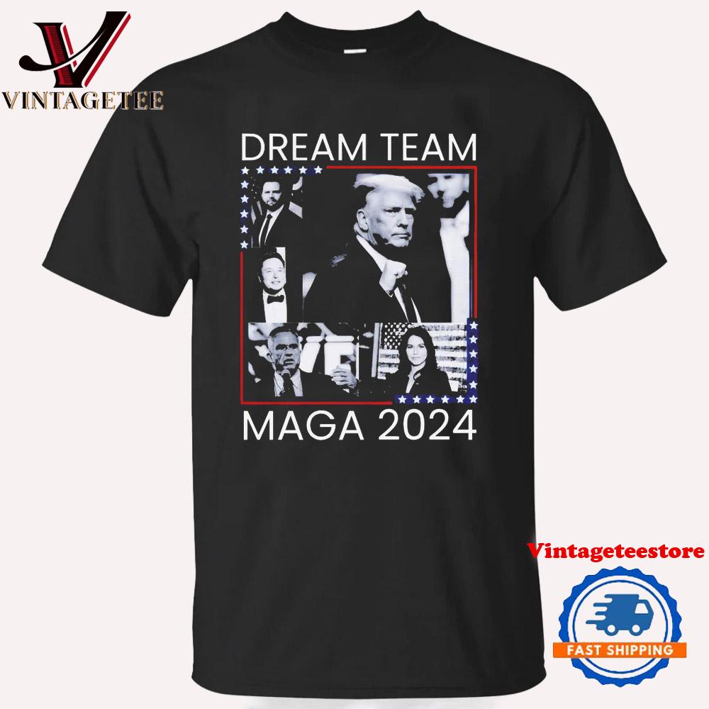 Dream Team Republican Trump Vance Rfk Elon Tulsi Gabbard 2024 Make America Great Again Vintage T-Shirt