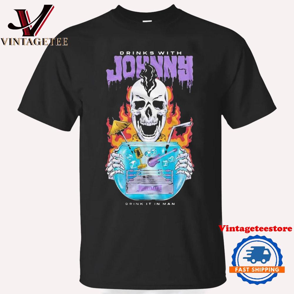 Drinks With Johnny Drink It In Man Vintage T Shirt