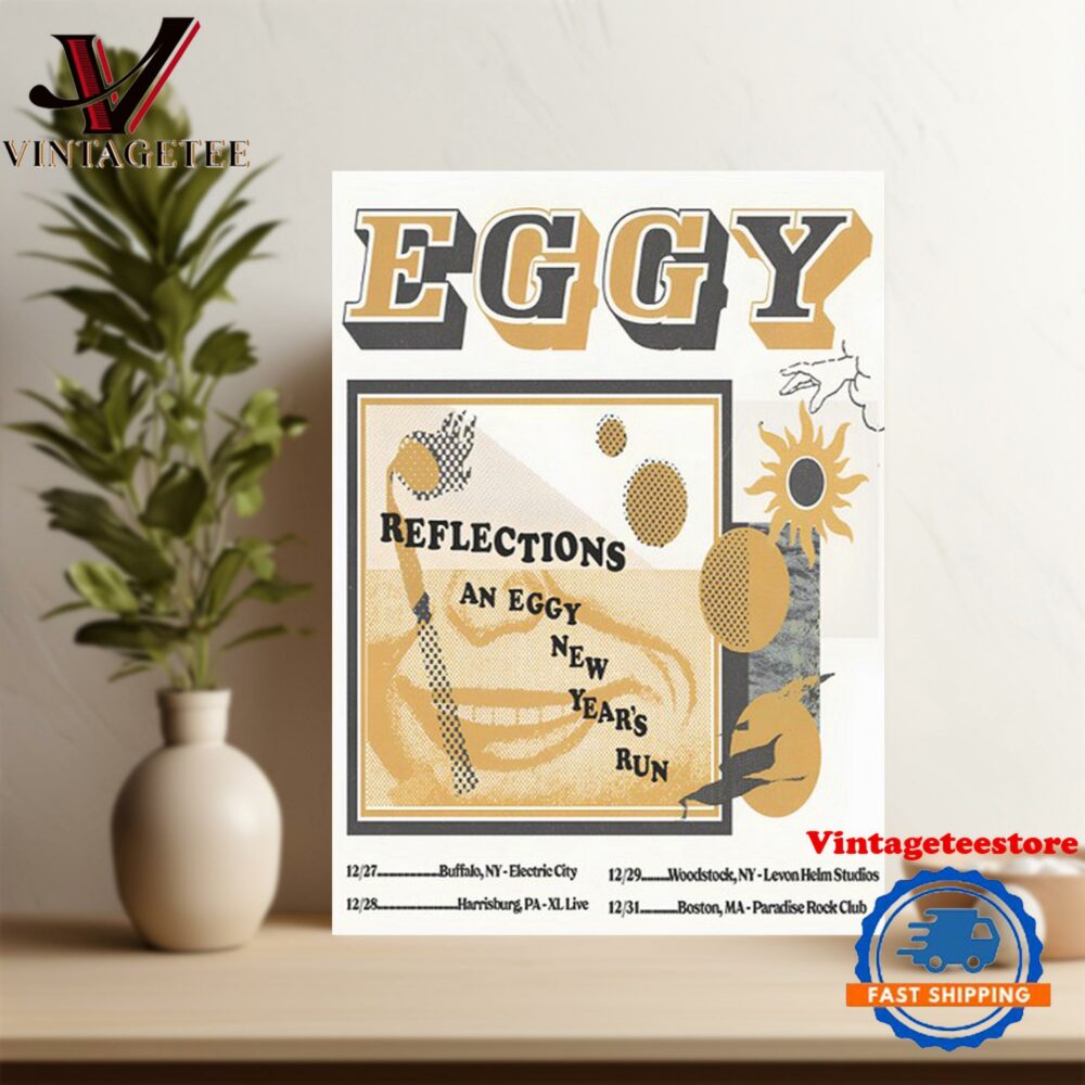 Eggy Reflections An New Year's Run Tour 2024 Poster Canvas Art