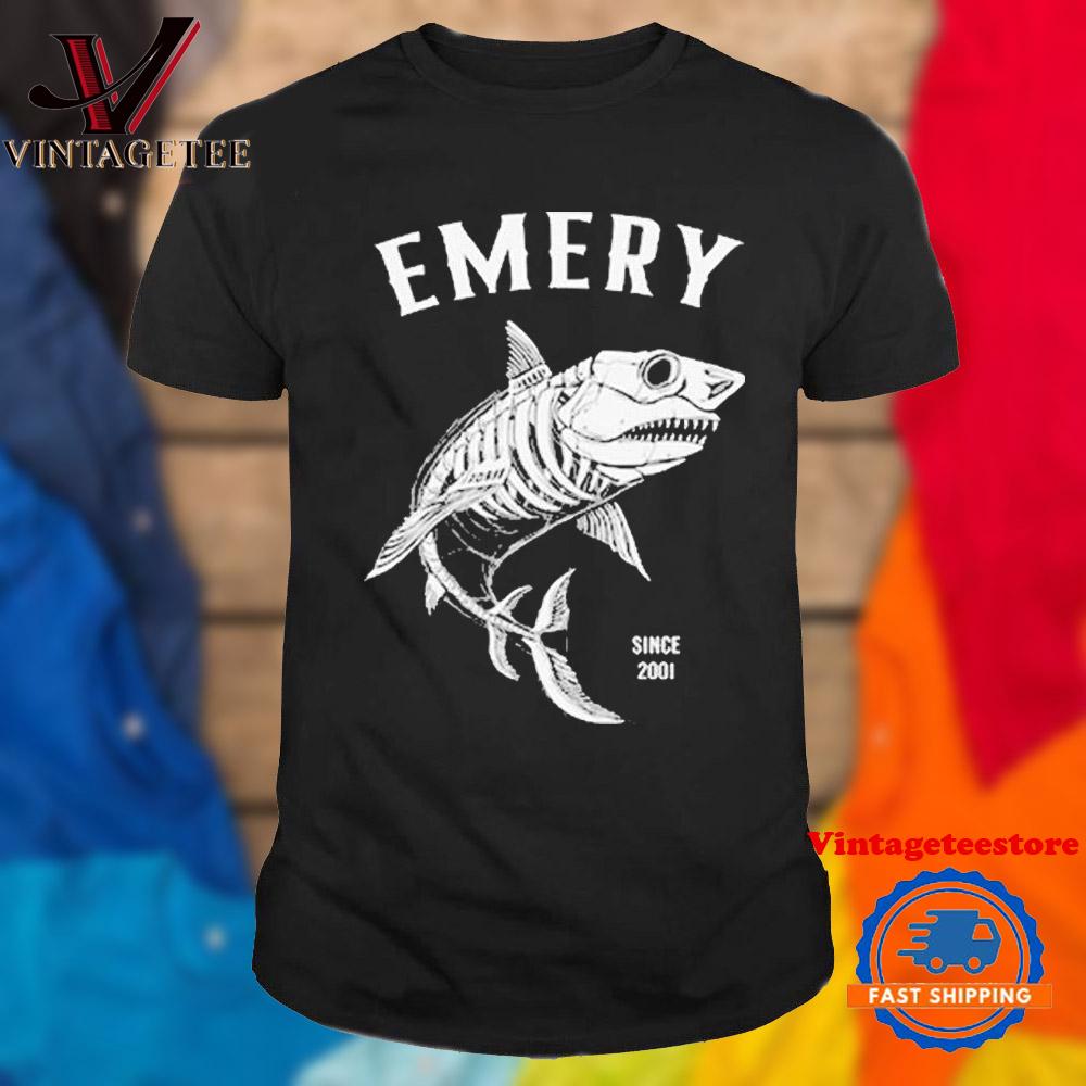 Emery Shark Skeleton 2001 Bird Vintage T Shirt