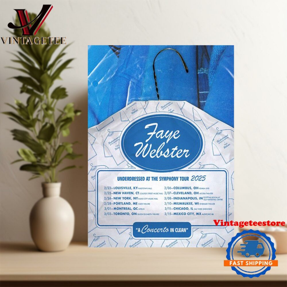 Faye Webster Underdressed At The Symphony Tour 2025 Event Poster Canvas Art