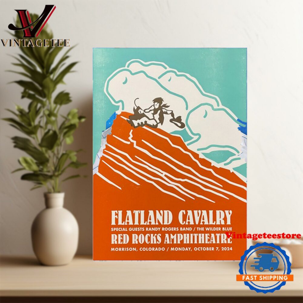 Flatland Cavalry Red Rocks Amphitheatre October 7 2024 Morrison CO Tour Poster Canvas Art
