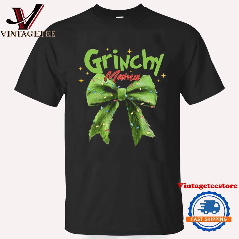 Grinchy Mama Christmas Vintage T Shirt