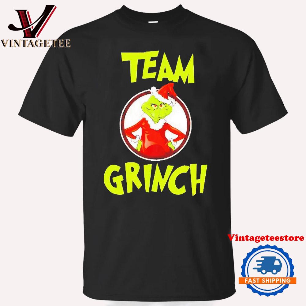 Grumpy Grinch Green Presents Family Christmas Vintage T-Shirt