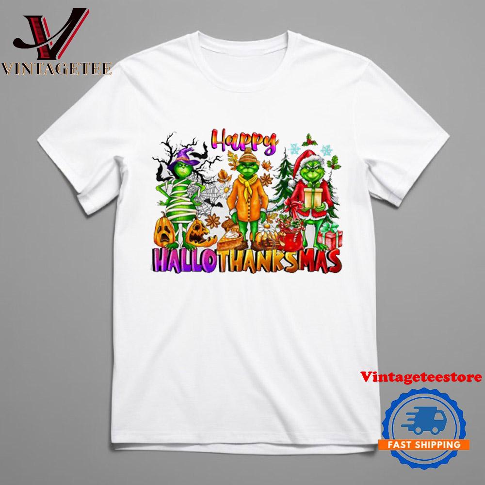 Happy HalloThanksmas Grinch Unisex T Shirt