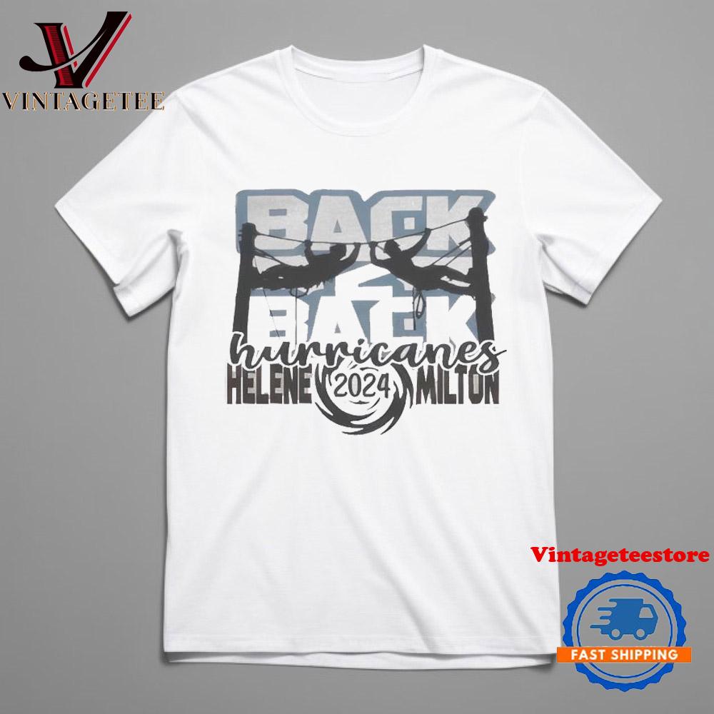 Hurricane Helene Milton Lineman Journeyman Vintage T Shirt