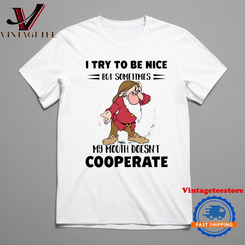 I Try To Be Nice Grumpy Dwarf Vintage T Shirt