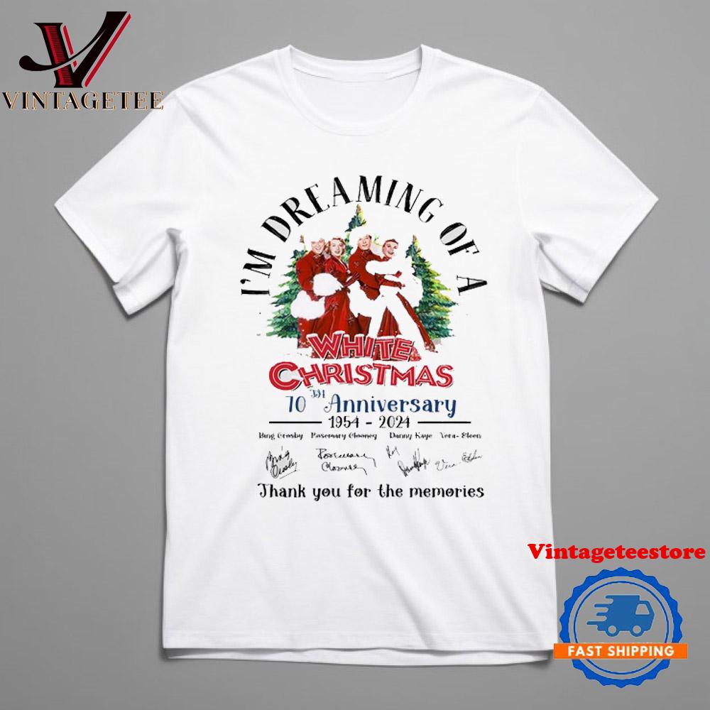 I'm Dreaming Of A White Christmas 70th Anniversary Vintage T-Shirt