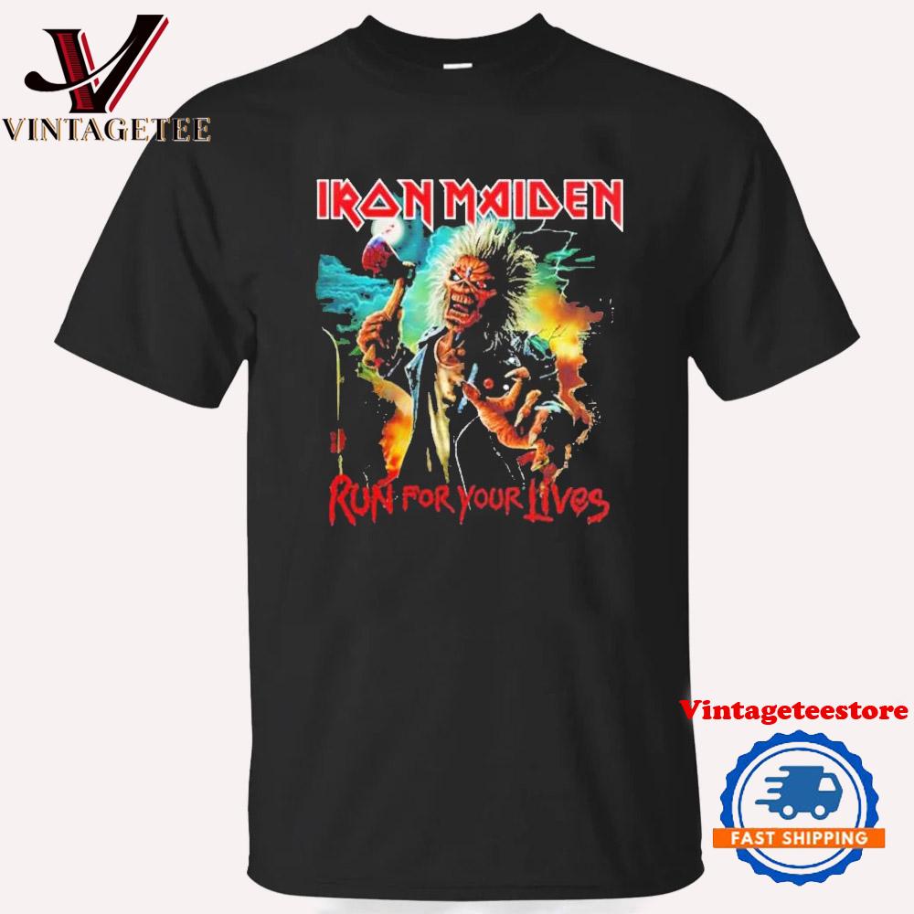 Iron Maiden Run For Your Lives FC Tee World Tour 2025-2026 Two Sides Print Vintage T Shirt