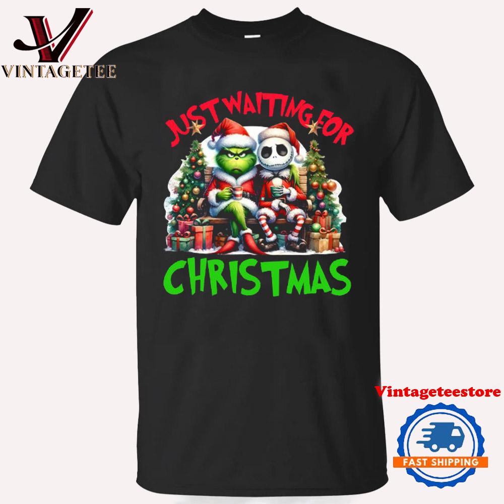 Just Waiting For Christmas Grinch Unisex T Shirt