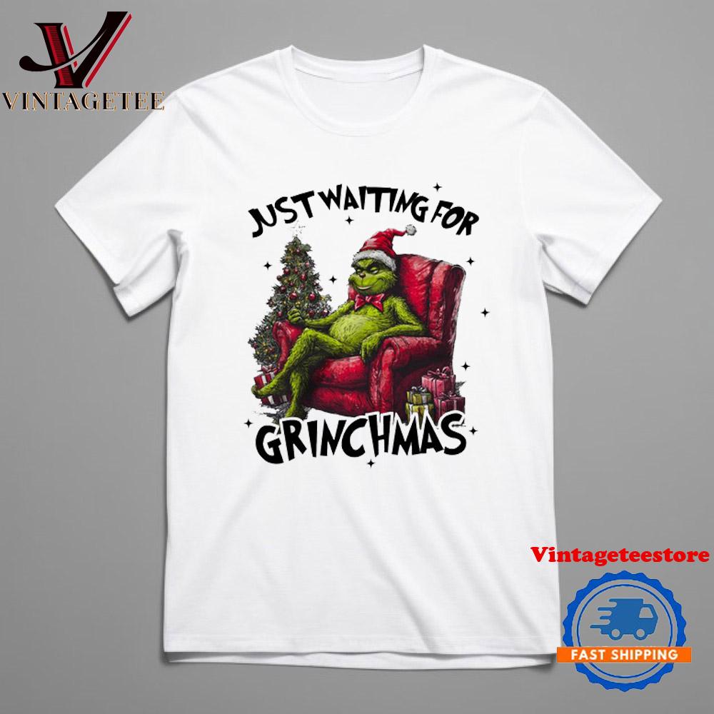 Just Waiting For Grinch Christmas 2024 Unisex T Shirt