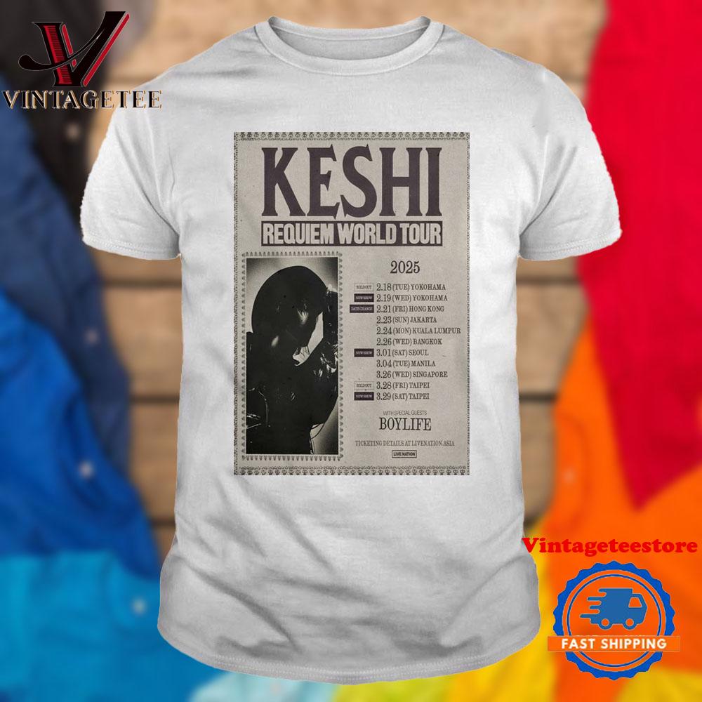 keshi Requiem World Tour 2025 Vintage T Shirt