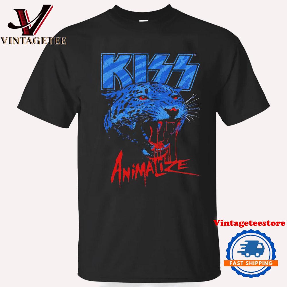 Kiss Band Animalize 40th Anniversary Tracklist Vintage T Shirt