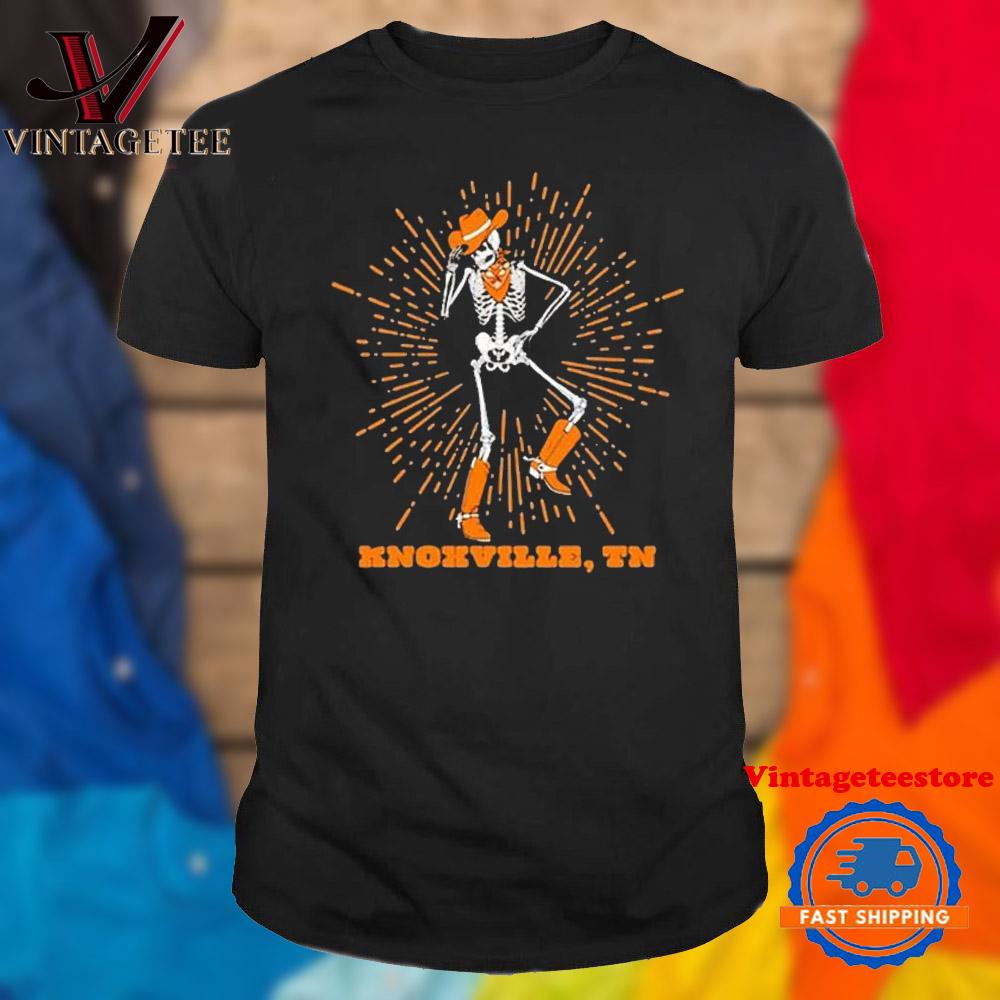 Knoxville Tennessee Skeleton Cowboy Vintage T Shirt