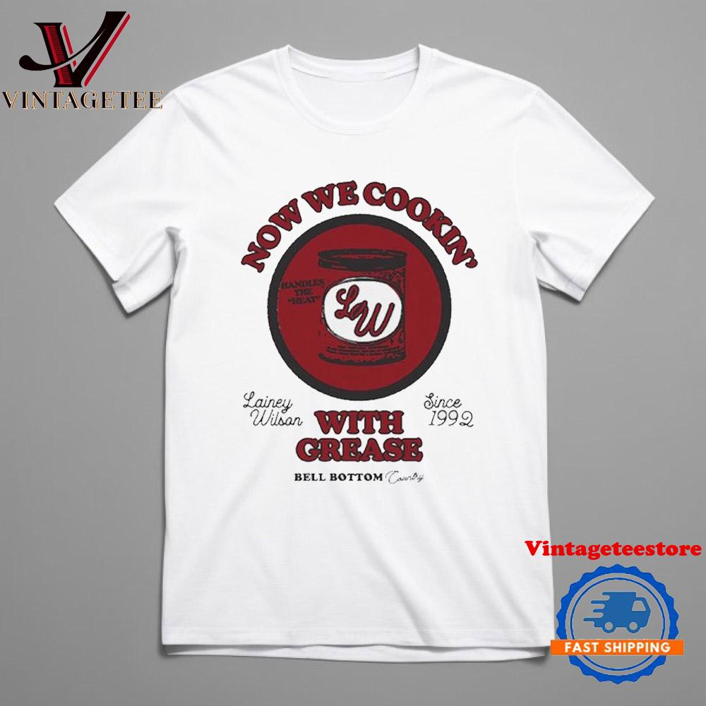 Lainey Wilson Now We Cookin’ Cookin With Grease Bell Bottom Country Since 1992 Vintage T Shirt