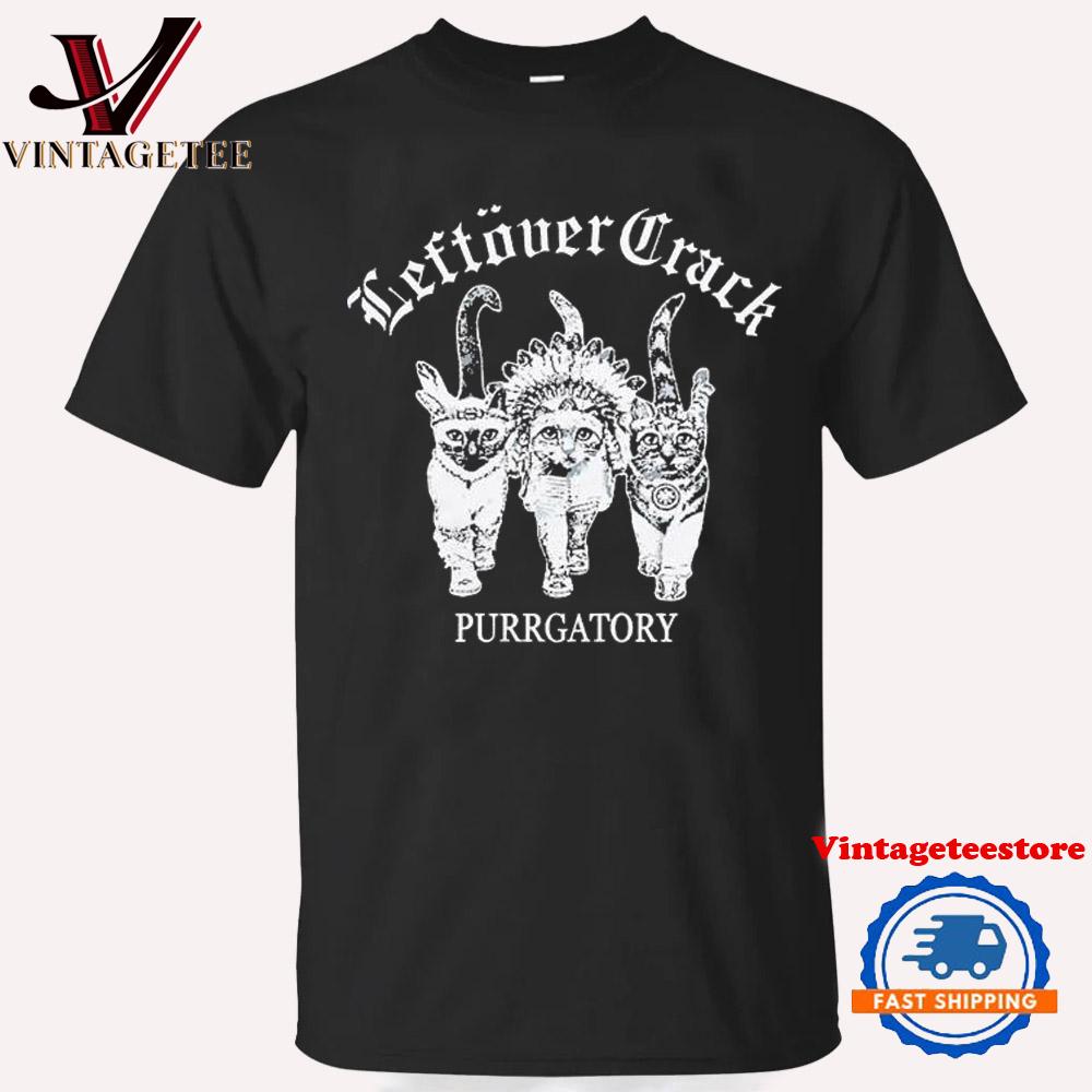 Leftover Crack Purrgatory Meow & Forever Cat Vintage T Shirt