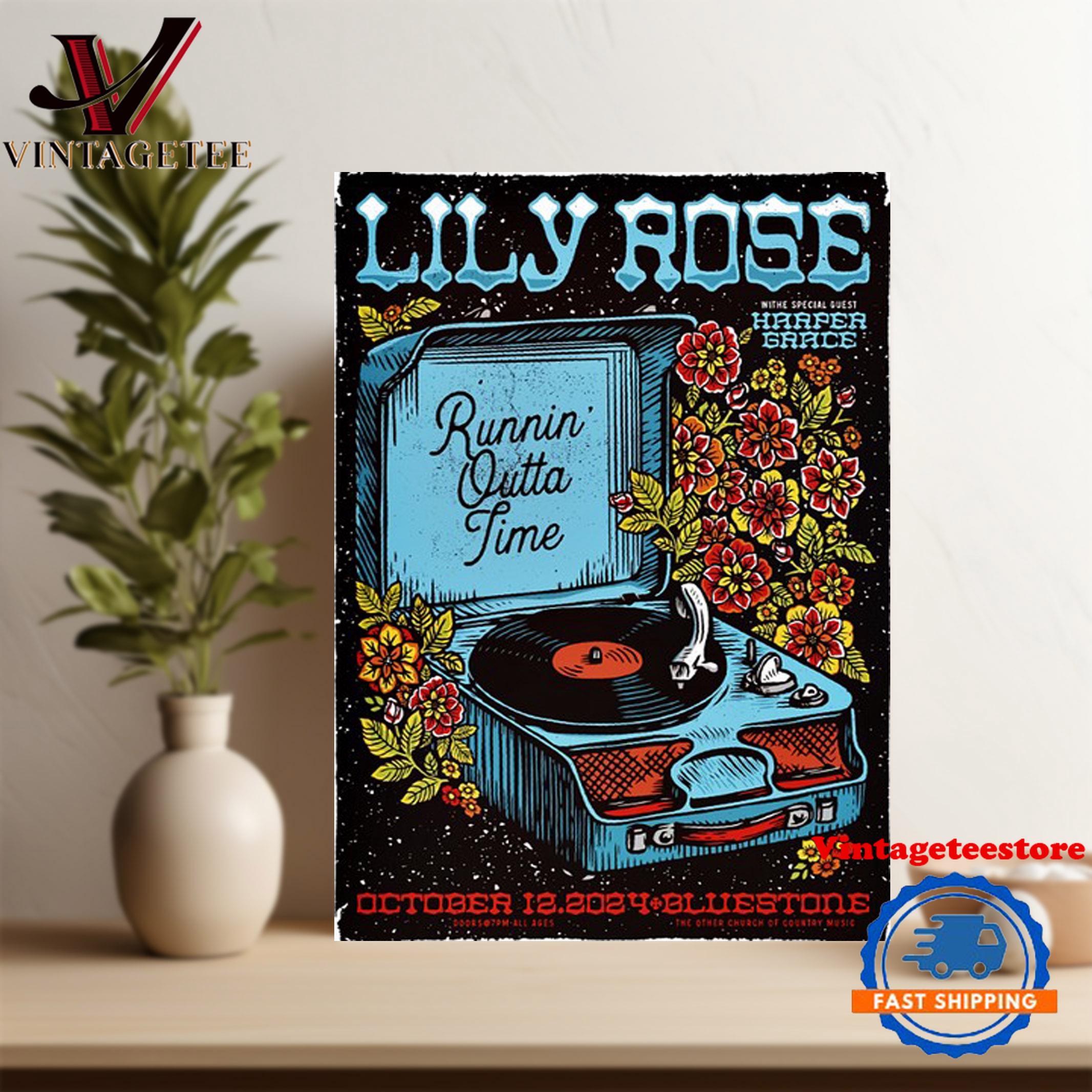 Lily Rose Tour The Bluestone In Columbus, Oh On October 12 2024 Poster Canvas Art Lily Rose Tour The Bluestone In Columbus, Oh On October 12 2024 Poster Canvas Art