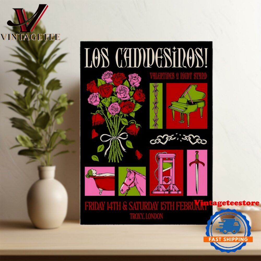 Los Campesinos Troxy In London, UK On Feb 15 2025 Tour Poster Canvas Art