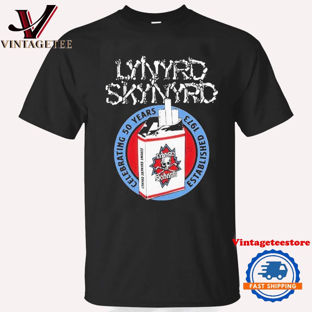 Lynyrd Skynyrd Smokes Celebrating 50 Years Est 1973 2024 Tour Vintage T Shirt