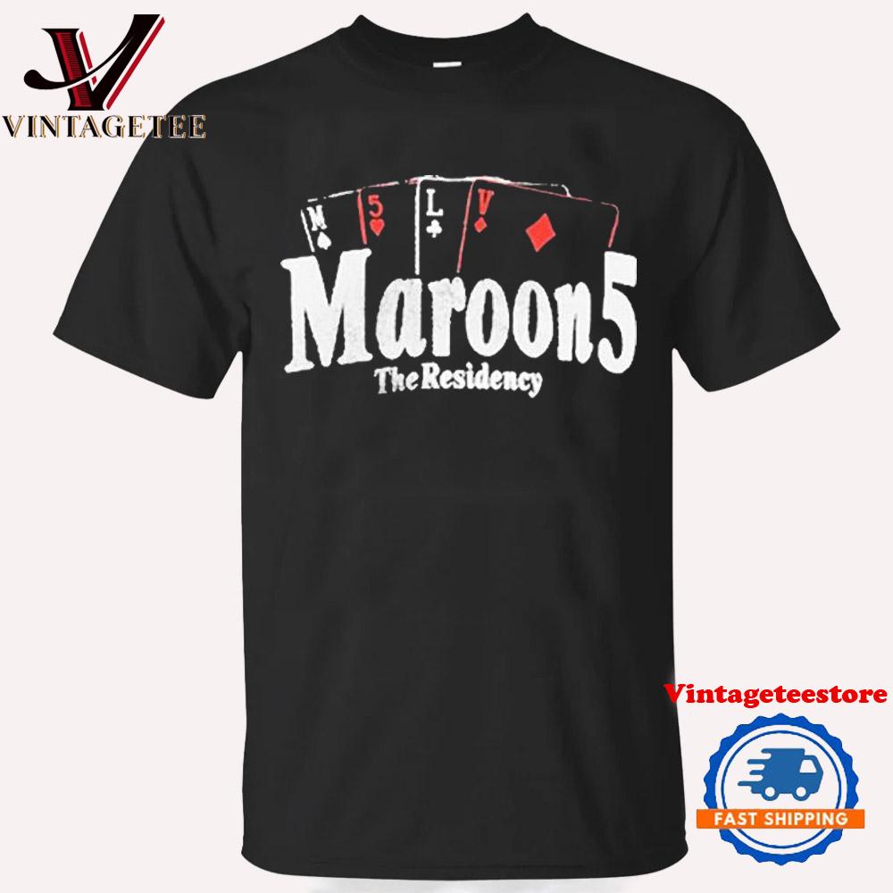 Maroon 5 The Residency Card 2024 Vintage T Shirt