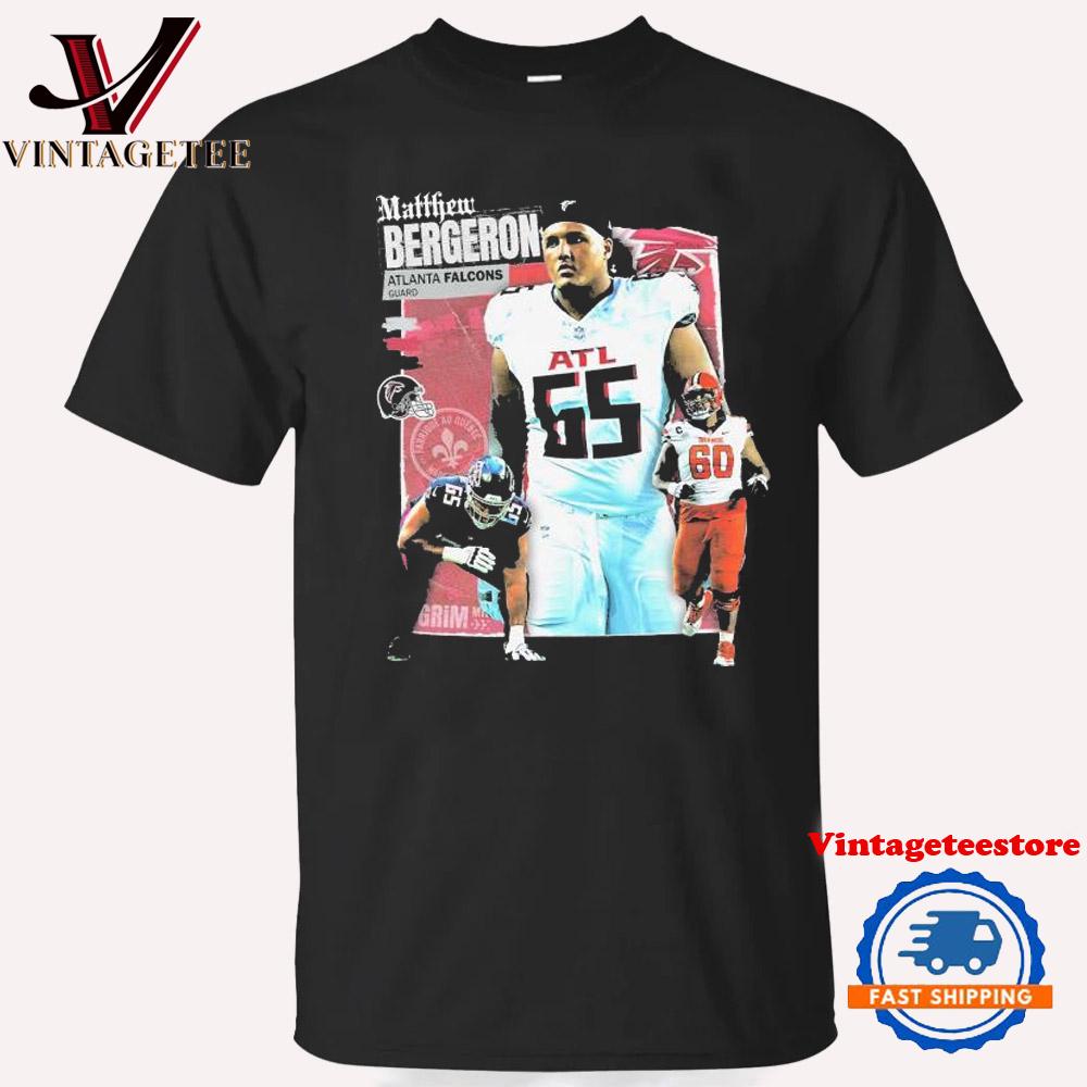 Matthew Bergeron Atlanta Falcons Guard NFL Vintage T Shirt