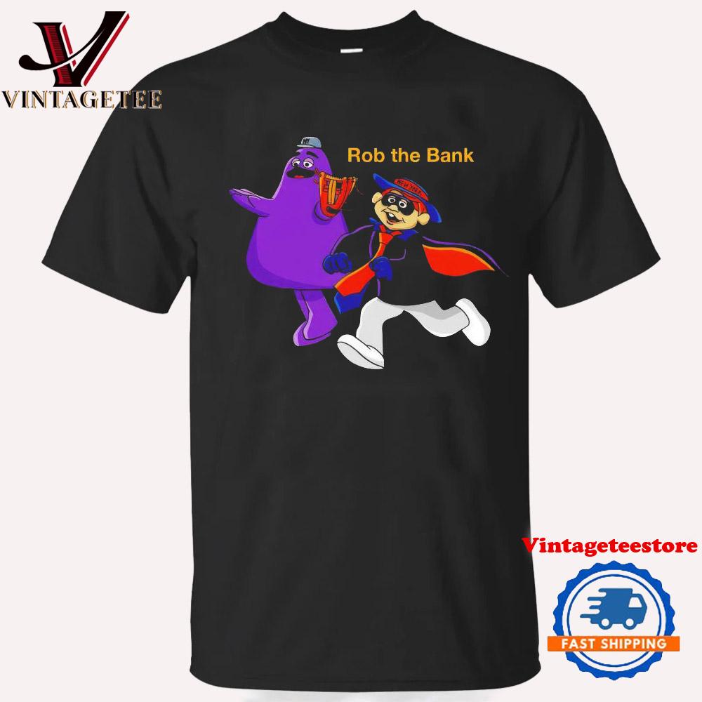 New York Mets Grimace Monster Rob the Bank Vintage T Shirt