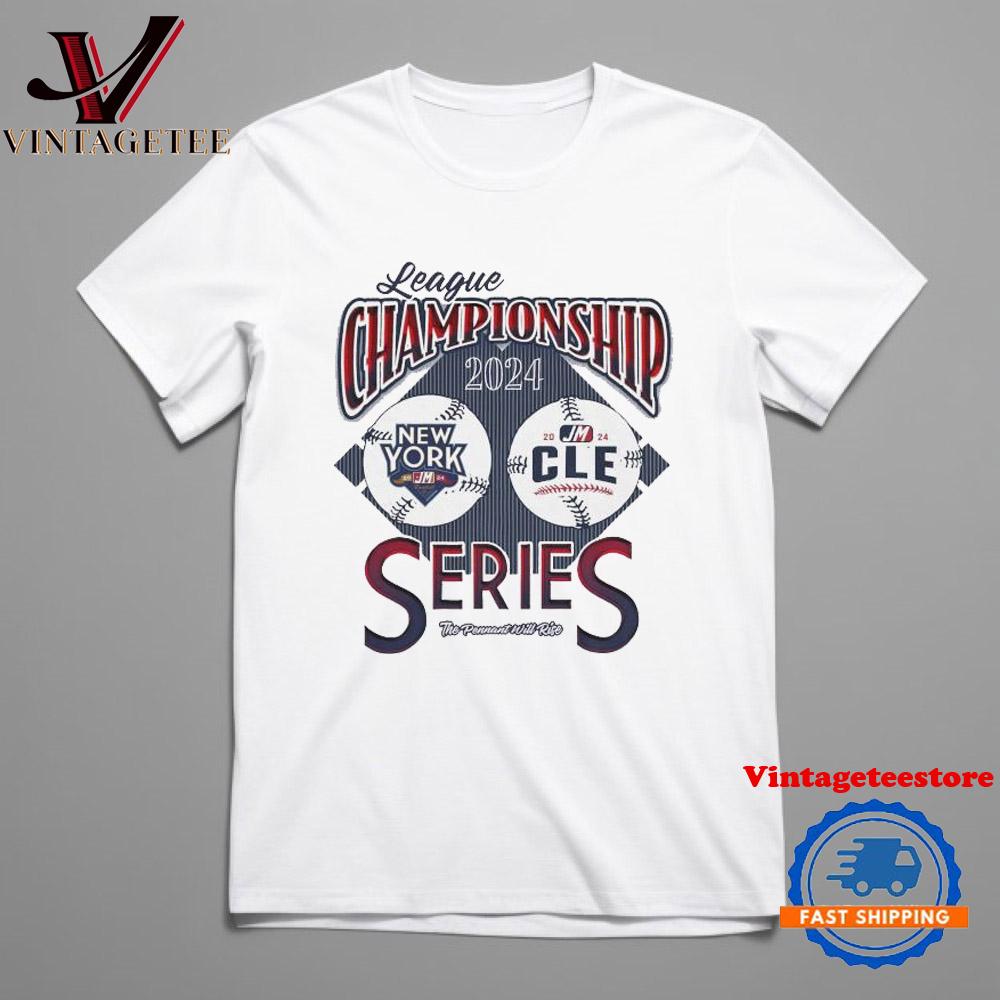 New York Yankees Vs Cleveland Guardians League Championship Series 2024 The Pennant Will Rise MLB Vintage T Shirt