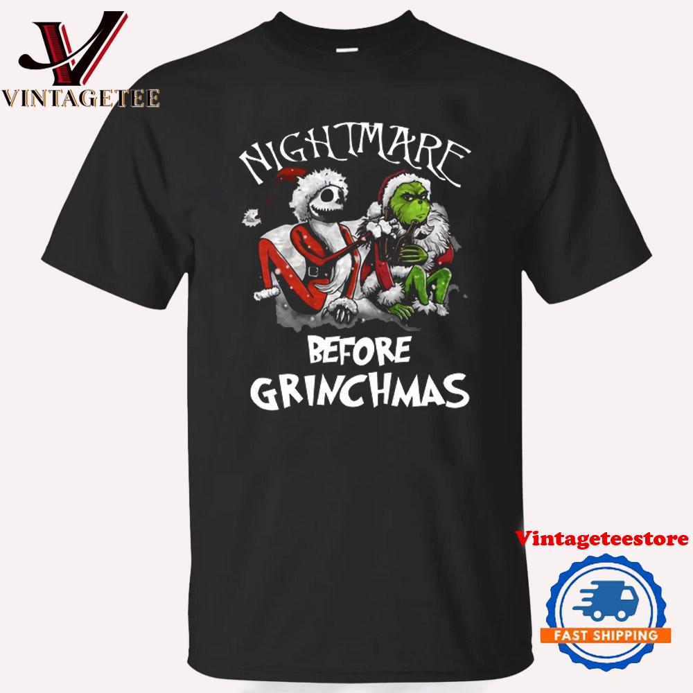 Nightmare Before Grinchmas Vintage T Shirt