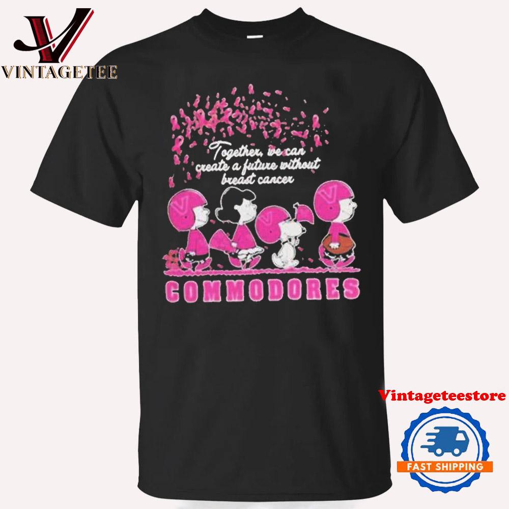 Peanuts Characters Together We Can Create A Future Without Breast Cancer Vintage T Shirt