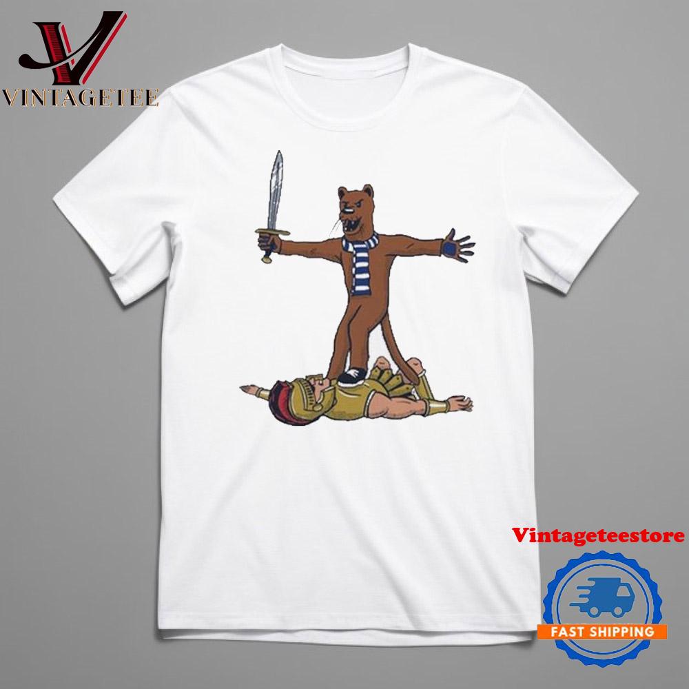 Penn State Nittany Lions Football Vs USC Trojans Football Sword Fight Mascot Vintage T Shirt