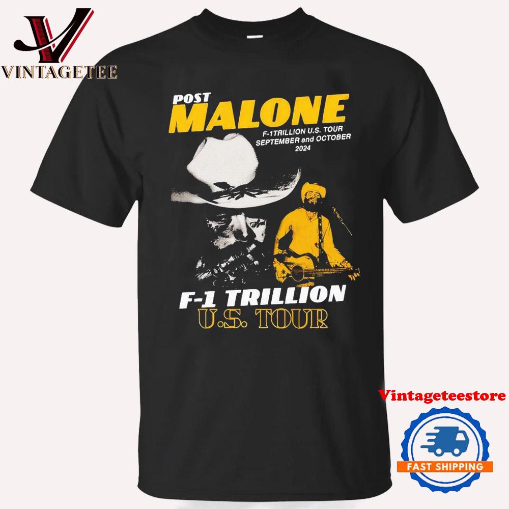 Post Malone F-1 Trillion US Tour 2024 Vintage T Shirt
