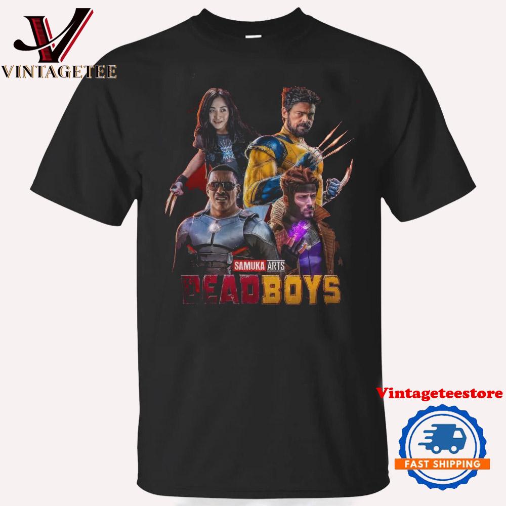 Samuka Arts Deadboys Deadpool and Wolverine Characters Vintage T Shirt