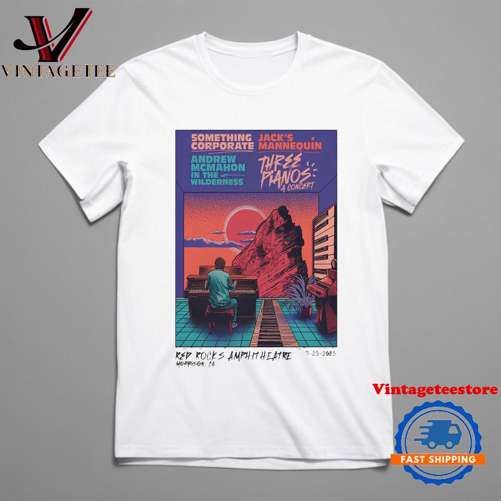 Something Corporate Red Rocks Amphitheatre Morrison, CO 7 23 2025 Tour Vintage T Shirt