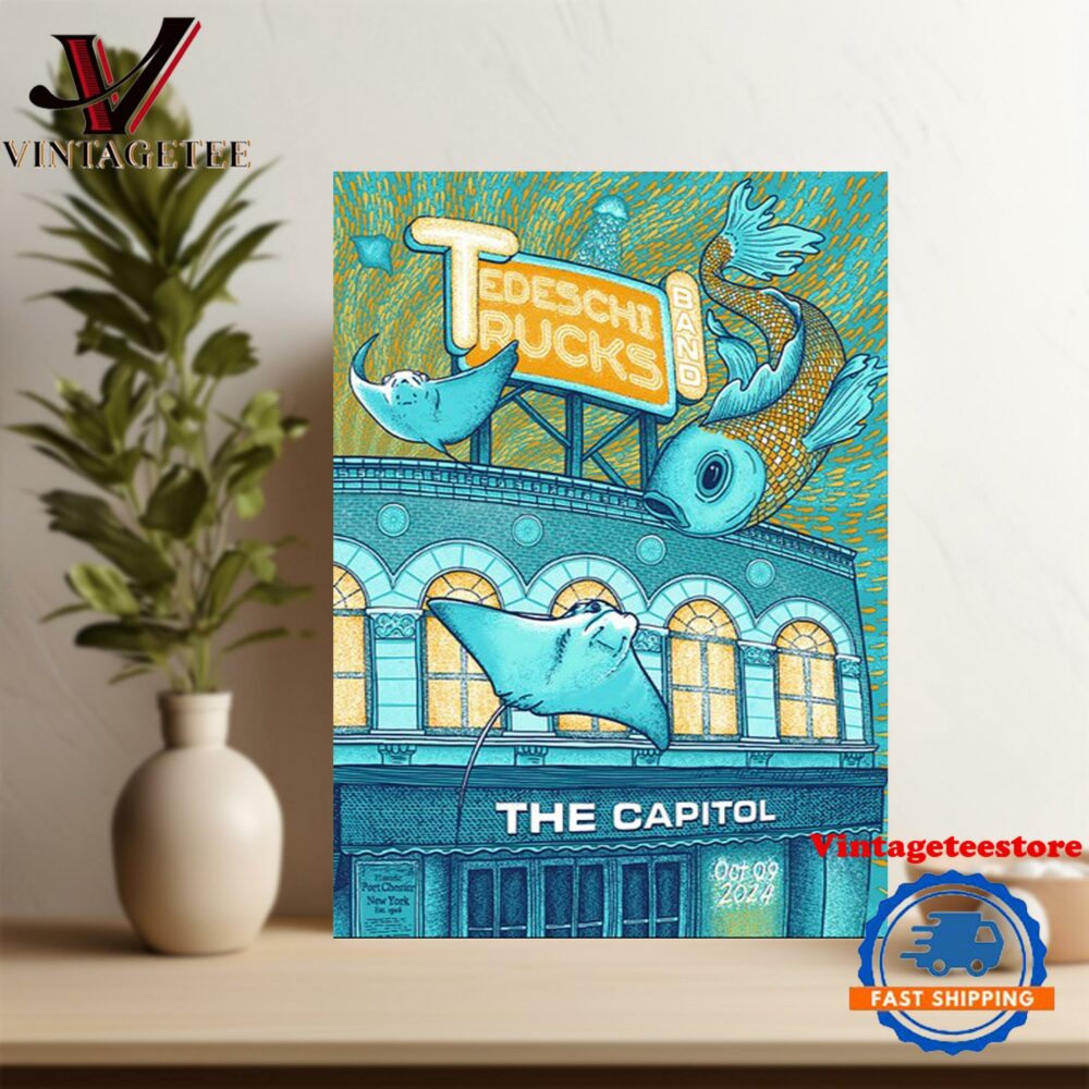 Tedeschi Trucks Band At The Capitol Theatre In Port Chester, NY On October 9 2024 Concert Poster Canvas Art
