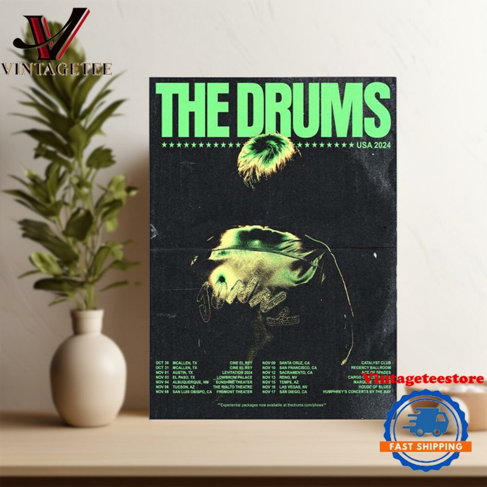 The Drums USA Tour 2024 Poster Canvas Art