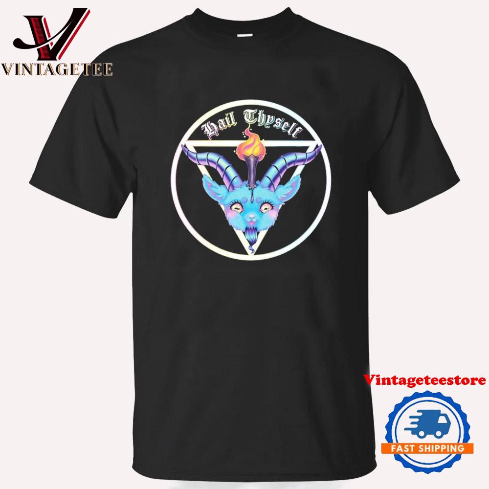 The Satanic Temple Sober Faction Hail Thyself Vintage T Shirt